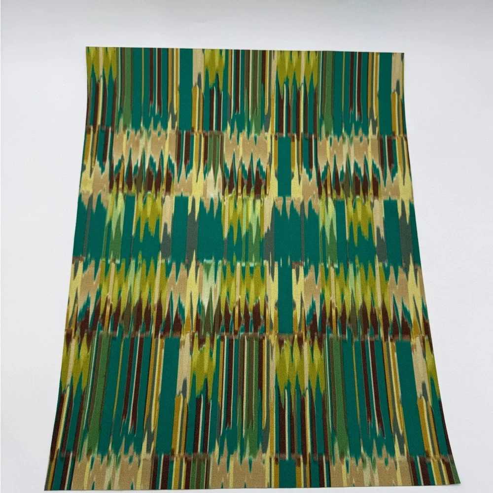 Crate & Barrel Green Abstract (24” X 18”) Placemats Set Of 6 USA Kitchen Dining